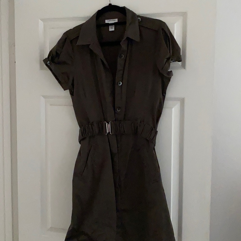 CK olive dress.